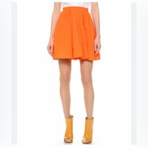 Carven Bright Orange Skater Skirt Size 36